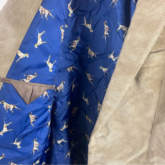 Chaps Brown Tan Corduroy Blazer Sport Coat Patch Elbow Size 40R - Picture 11 of 11